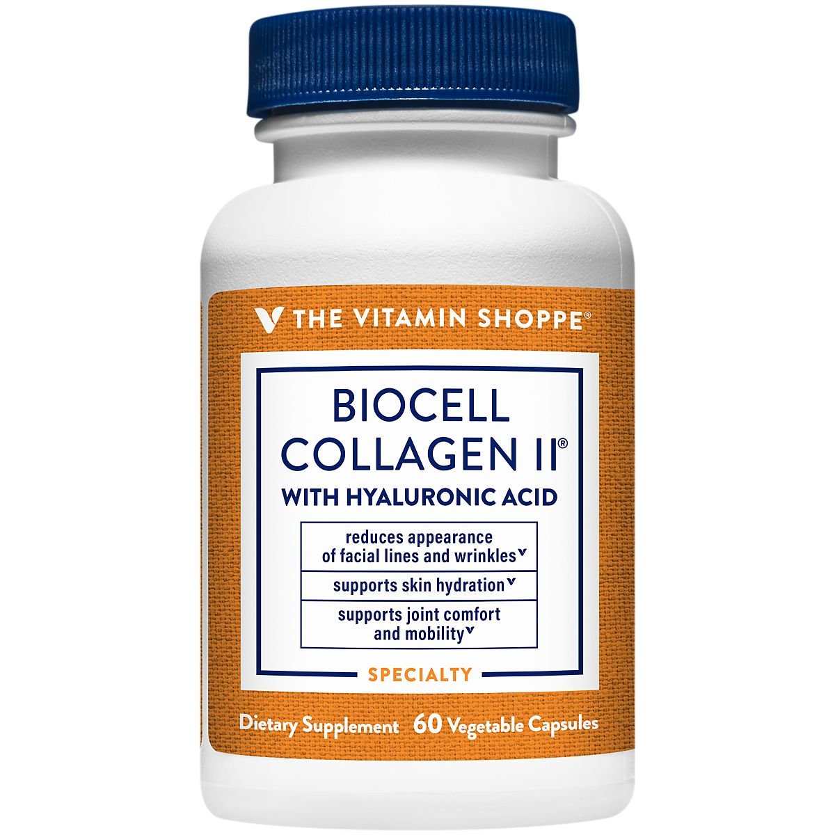BioCell Collagen II with Hyaluronic Acid - Skin & Joint Health - 1,000 MG (60 Vegetable Capsules)